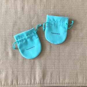 Tiffany & Co. Small Jewelry Pouches (Set of 2) – Size Small - Color Tiffany Blue
